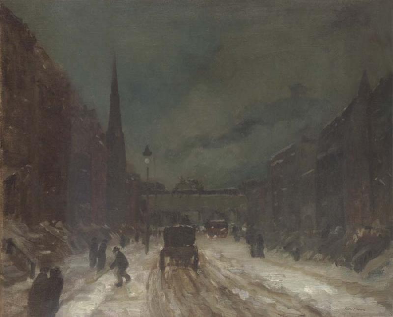 Robert Henri Street Scene with Snow